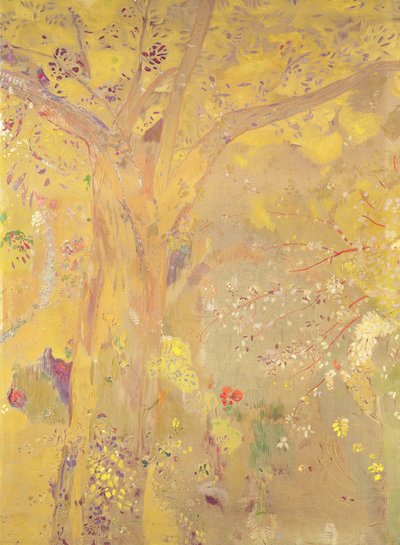 Yellow Tree (decorative panel for the Domecy residence), 1900-01 by Odilon Redon